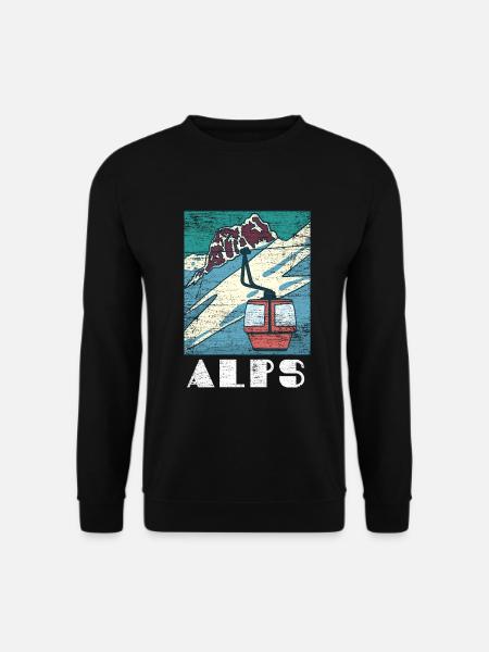 Schwindelfreier Alpen Gipfelsturm - Unisex Pullover - Schwarz