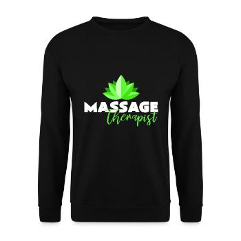 Massage - Unisex Pullover - Schwarz - Vorne - Alina (178cm) & Michal (187cm)