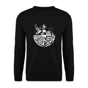 Paysage côtier Moin Moin - Sweat-shirt Unisexe - noir - Devant - Alina (178cm) & Michal (187cm)