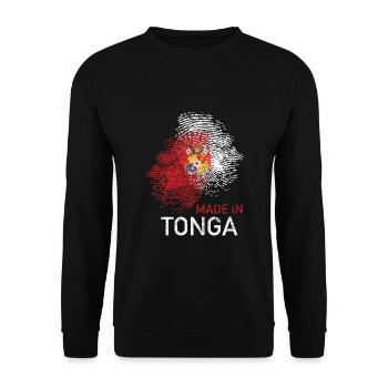 Paradiesische Tonga Südseeinsel - Unisex Pullover - Schwarz - Vorne - Alina (178cm) & Michal (187cm)