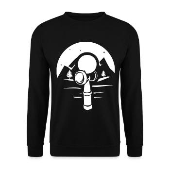 Zielsicheres Kendama Turnierspiel - Unisex Pullover - Schwarz - Vorne - Alina (178cm) & Michal (187cm)