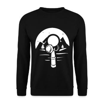 Zielsicheres Kendama Turnierspiel - Unisex Pullover - Schwarz - Vorne - Alina (178cm) & Michal (187cm)