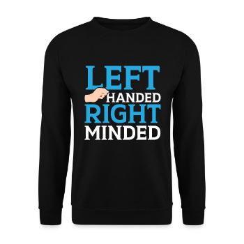 Linkshänder Rechtshänder Linkshänder Lustiger Link - Unisex Pullover - Schwarz - Vorne - Alina (178cm) & Michal (187cm)