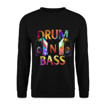 Elektrisierender Bass Dschungelrave - Unisex Pullover - Schwarz - Vorne - Alina (178cm) & Michal (187cm)