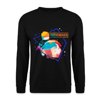 Vielseitiger Trockenbauer Innenausbau - Unisex Pullover - Schwarz - Vorne - Alina (178cm) & Michal (187cm)