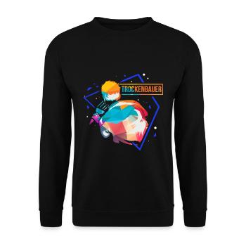 Vielseitiger Trockenbauer Innenausbau - Unisex Pullover - Schwarz - Vorne - Alina (178cm) & Michal (187cm)