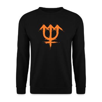 Astronomisches Symbol Planetensymbol Neptun - Unisex Pullover - Schwarz - Vorne - Alina (178cm) & Michal (187cm)