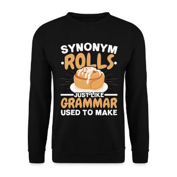 Grammatik-Polizei Englisch-Lehrer Englisch-Schreib - Unisex Pullover - Schwarz - Vorne - Alina (178cm) & Michal (187cm)