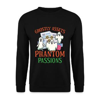 Gespenstisches Vermögen Phantom Leidenschaften Gru - Unisex Pullover - Schwarz - Vorne - Alina (178cm) & Michal (187cm)
