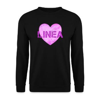 Linea - Unisex Pullover - Schwarz - Vorne - Alina (178cm) & Michal (187cm)
