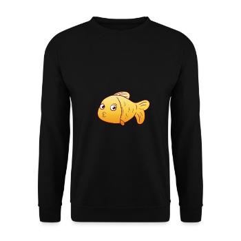 Goldfisch - Unisex Pullover - Schwarz - Vorne - Alina (178cm) & Michal (187cm)