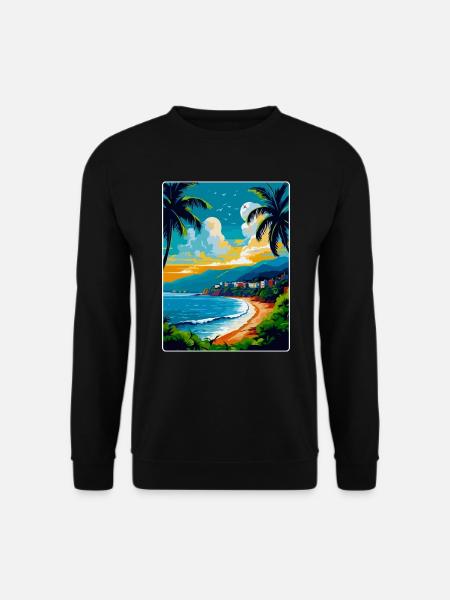 Côte D Azur Frankreich Côte d'Azur Frankreich Poster - Unisex Pullover - Schwarz