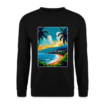 Côte D Azur Frankreich Côte d'Azur Frankreich Poster - Unisex Pullover - Schwarz - Vorne - Alina (178cm) & Michal (187cm)