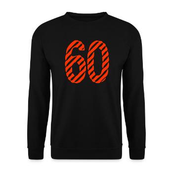 60. 60 JAHRE. 60-JÄHRIGES JUBILÄUM. 60. GEBURTSTAG. - Unisex Pullover - Schwarz - Vorne - Alina (178cm) & Michal (187cm)