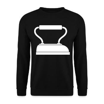 Bügeleisen - Unisex Pullover - Schwarz - Vorne - Alina (178cm) & Michal (187cm)