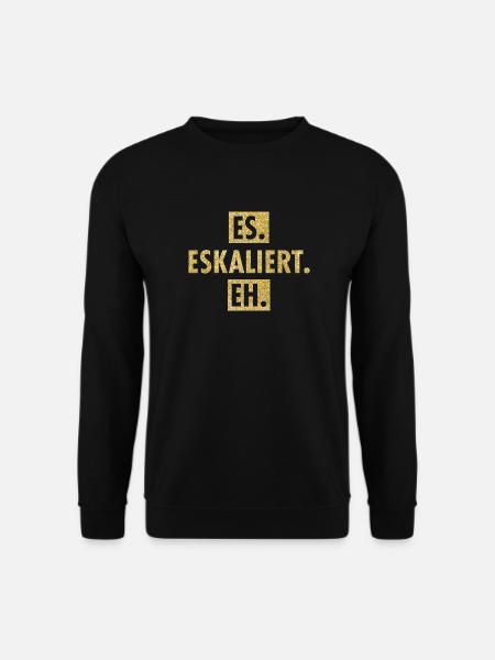 Es eskaliert. Glitzernde Provokation - Unisex Pullover - Schwarz