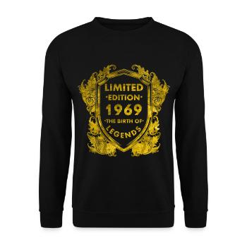 1969 Limitierte Legenden-Auszeichnung - Unisex Pullover - Schwarz - Vorne - Alina (178cm) & Michal (187cm)