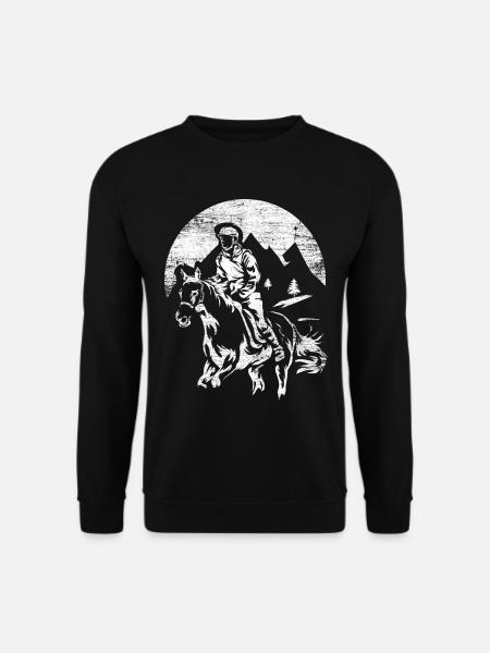 Ausdauernder Distanzritt Langstrecke - Unisex Pullover - Schwarz