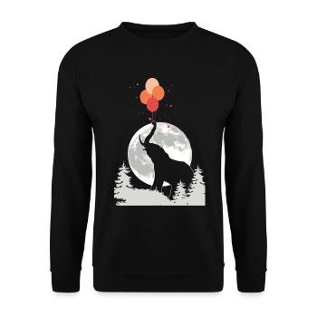 Elefantenliebhaber Wildtier Tier Safari Zookeeper - Unisex Pullover - Schwarz - Vorne - Alina (178cm) & Michal (187cm)