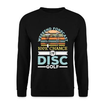 100% Chance auf Scheibengolf Frolf Freizeit-Werfer - Unisex Pullover - Schwarz - Vorne - Alina (178cm) & Michal (187cm)
