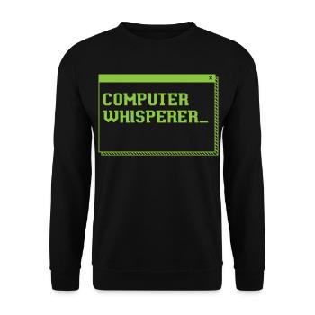 Computer-Flüsterer - Unisex Pullover - Schwarz - Vorne - Alina (178cm) & Michal (187cm)