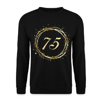 75 - Unisex Pullover - Schwarz - Vorne - Alina (178cm) & Michal (187cm)