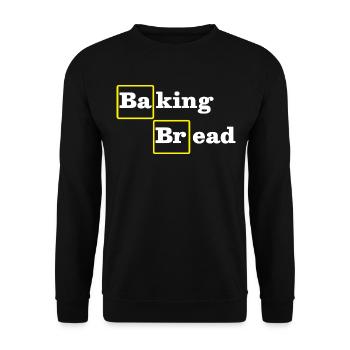 Brotbacken Lustig - Unisex Pullover - Schwarz - Vorne - Alina (178cm) & Michal (187cm)