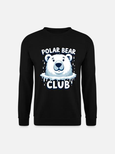 Eisbär Club Grafik - Unisex Pullover - Schwarz