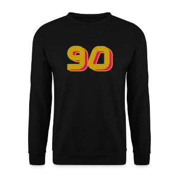 90. 90 ANS. 90e ANNIVERSAIRE. ANNIVERSAIRE 90 ANS. - Sweat-shirt Unisexe - noir - Devant - Alina (178cm) & Michal (187cm)