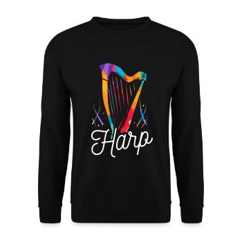 Zauberhafte Harfe Orchesterabend - Unisex Pullover - Schwarz - Vorne - Alina (178cm) & Michal (187cm)