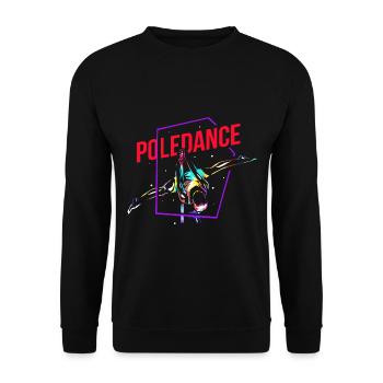 Feuriger Pole Dance Junggesellenabschied - Unisex Pullover - Schwarz - Vorne - Alina (178cm) & Michal (187cm)
