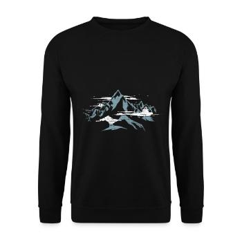 Extremer Chomolungma Gipfelsturm - Unisex Pullover - Schwarz - Vorne - Alina (178cm) & Michal (187cm)