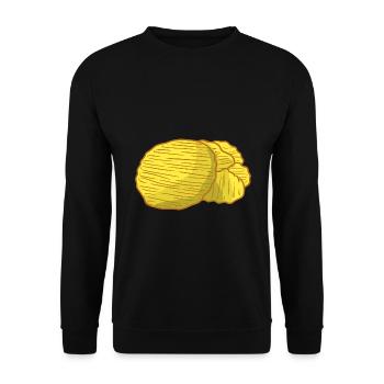 Knusprige Kartoffelchips Filmabend - Unisex Pullover - Schwarz - Vorne - Alina (178cm) & Michal (187cm)