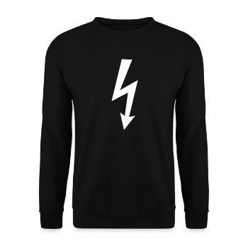 Blitz Logo - Unisex Pullover - Schwarz - Vorne - Alina (178cm) & Michal (187cm)