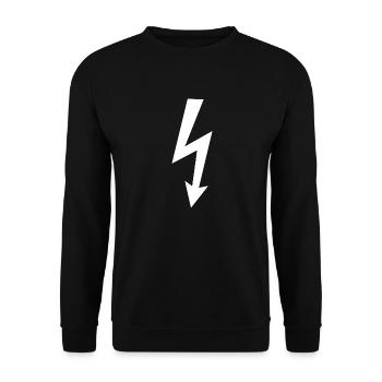 Logo de l’éclair - Sweat-shirt Unisexe - noir - Devant - Alina (178cm) & Michal (187cm)