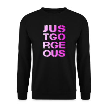 einfach großartig gorgeous spitze perfekt - Unisex Pullover - Schwarz - Vorne - Alina (178cm) & Michal (187cm)