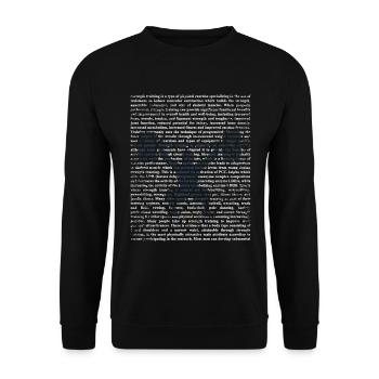 Eiserner Kraftsportler Hantelbank - Unisex Pullover - Schwarz - Vorne - Alina (178cm) & Michal (187cm)