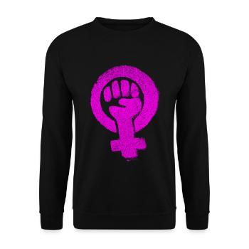 Feminist Emancipation Feminsm Feminism Equality - Unisex Sweatshirt - black - Front - Alina (178cm) & Michal (187cm)