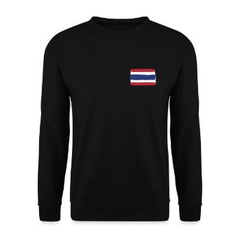 Thailand flag used look - Unisex Sweatshirt - black - Front - Alina (178cm) & Michal (187cm)