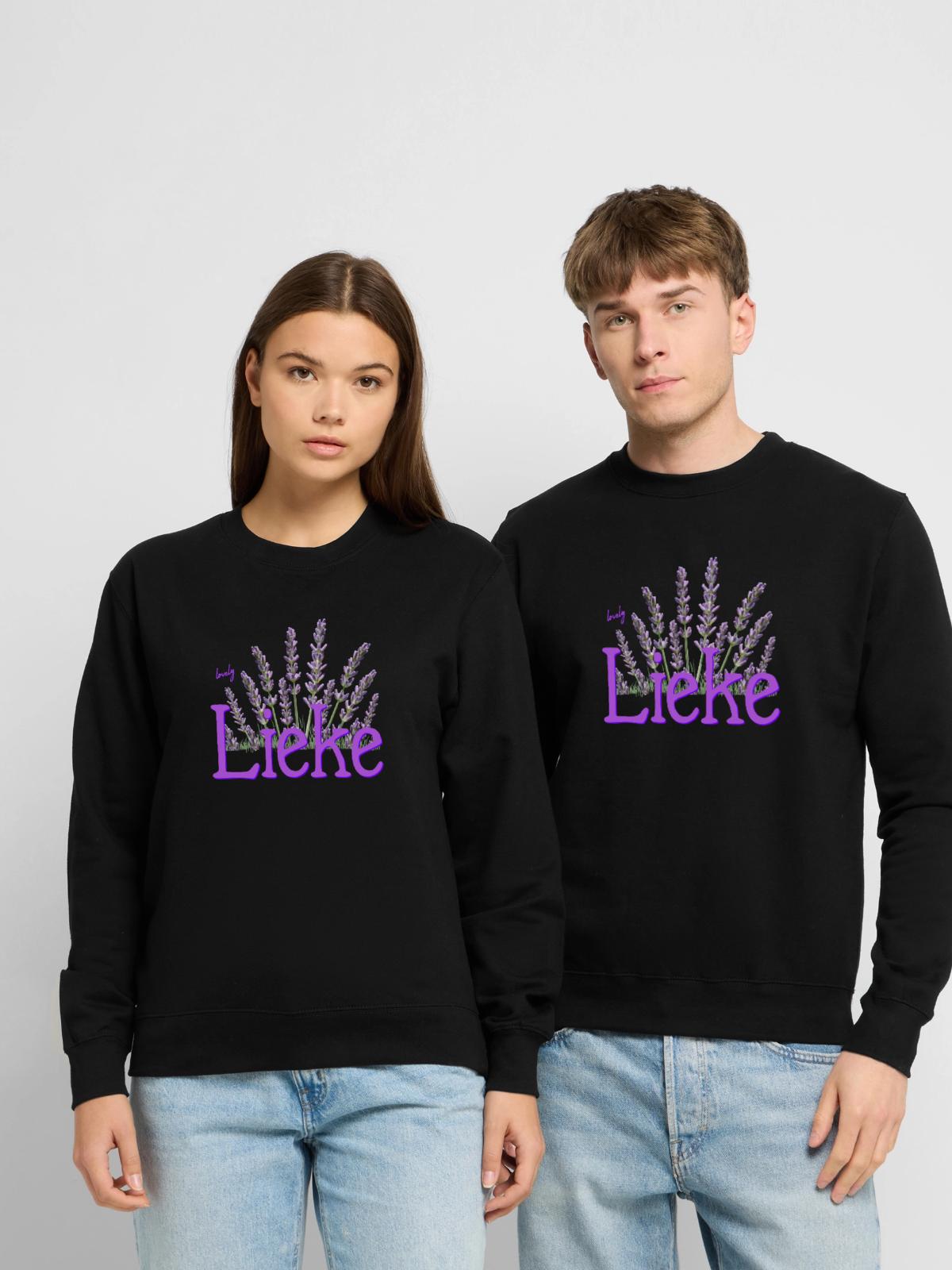 Lieke - Unisex Pullover - Schwarz - Vorne - Alina (178cm) & Michal (187cm)