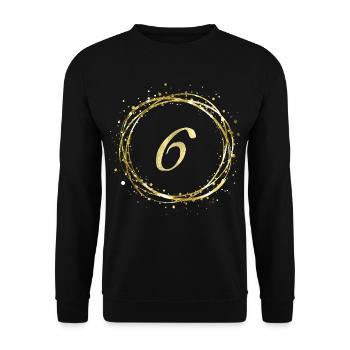6 - Unisex Pullover - Schwarz - Vorne - Alina (178cm) & Michal (187cm)