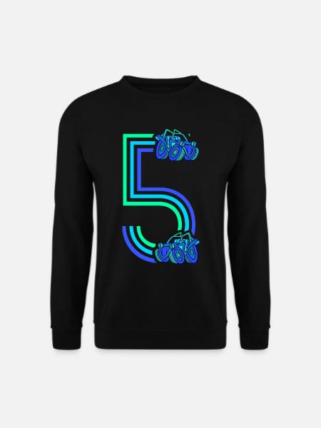 5. Geburtstag Rennauto 5 Jahre alt Rennwagen - Unisex Pullover - Schwarz