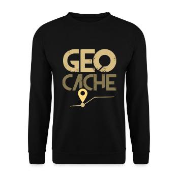 Geocache - Unisex Pullover - Schwarz - Vorne - Alina (178cm) & Michal (187cm)