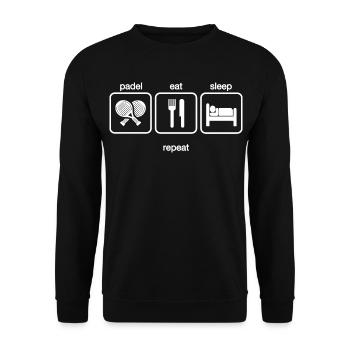 Padel Padelspieler Padeltennis Paddle Spanien - Unisex Pullover - Schwarz - Vorne - Alina (178cm) & Michal (187cm)