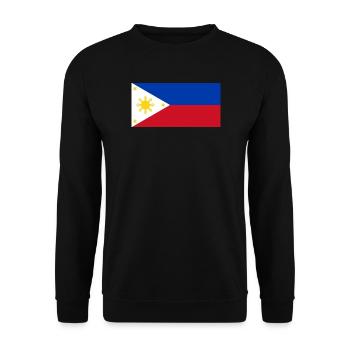 Philippinen – Flagge, stilvolles Sonnen-Thema - Unisex Pullover - Schwarz - Vorne - Alina (178cm) & Michal (187cm)