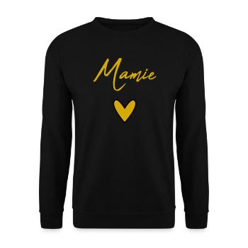 OMA. MAMA. OMA. MUTTERTAG - Unisex Pullover - Schwarz - Vorne - Alina (178cm) & Michal (187cm)
