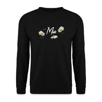 Mia Geburtstag Mia - Unisex Pullover - Schwarz - Vorne - Alina (178cm) & Michal (187cm)