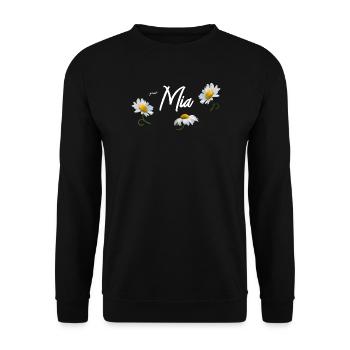 Mia Geburtstag Mia - Unisex Pullover - Schwarz - Vorne - Alina (178cm) & Michal (187cm)
