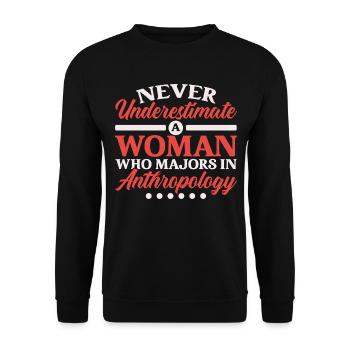 Anthropologielehrer Wissenschaft Anthropologe - Unisex Pullover - Schwarz - Vorne - Alina (178cm) & Michal (187cm)