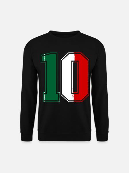 Italien Flagge Nummer 10 - Unisex Pullover - Schwarz
